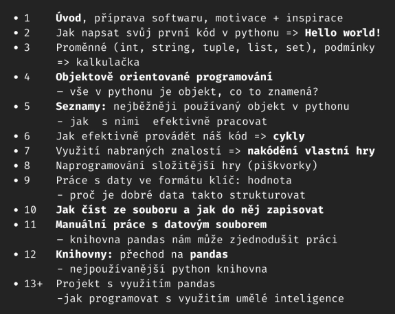 Masarykovo gymnázium Plzeň - Kurz programování v Pythonu